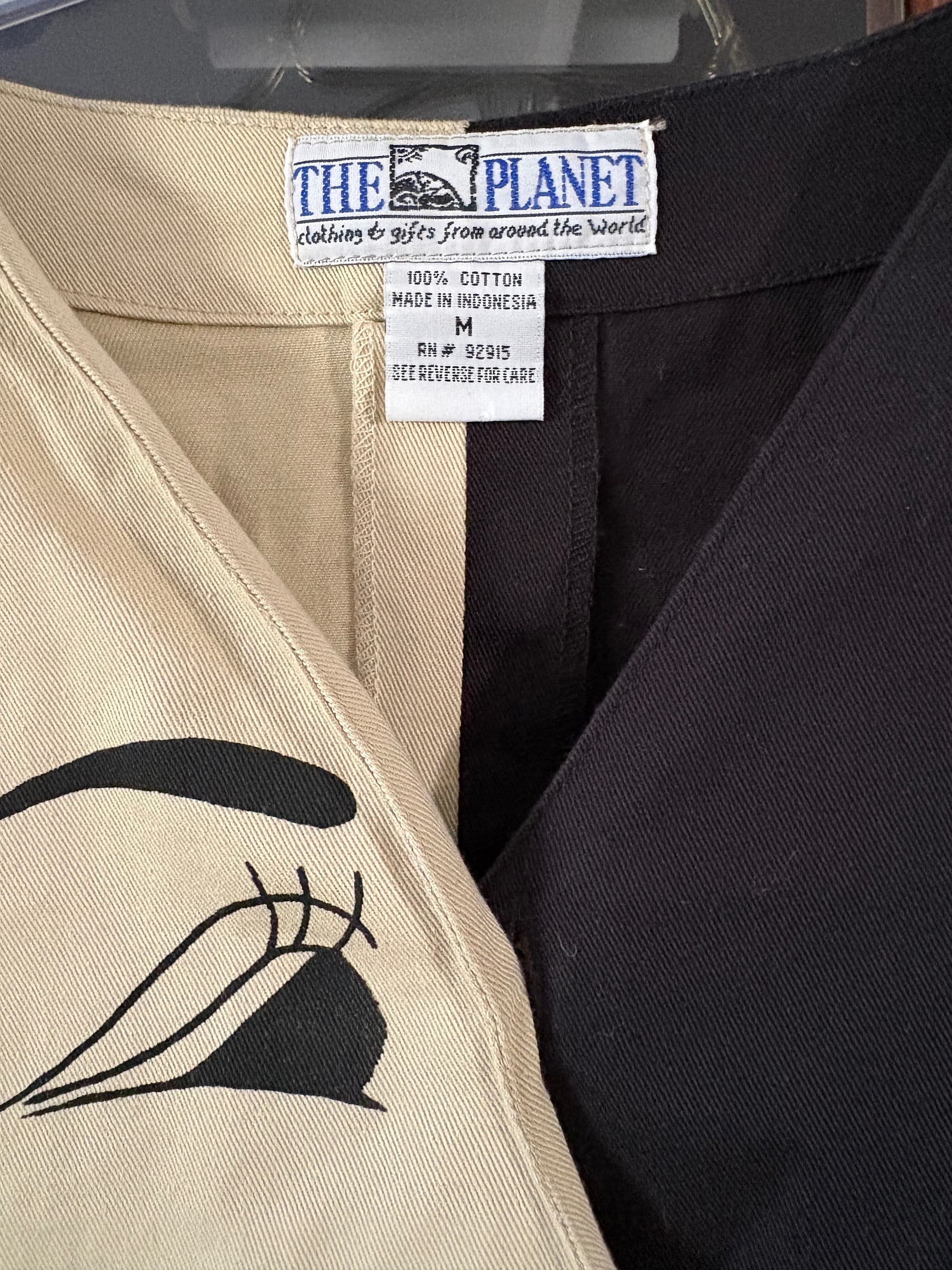 Vintage 1980s “The Planet” Surrealist Lady Face Smock Blouse