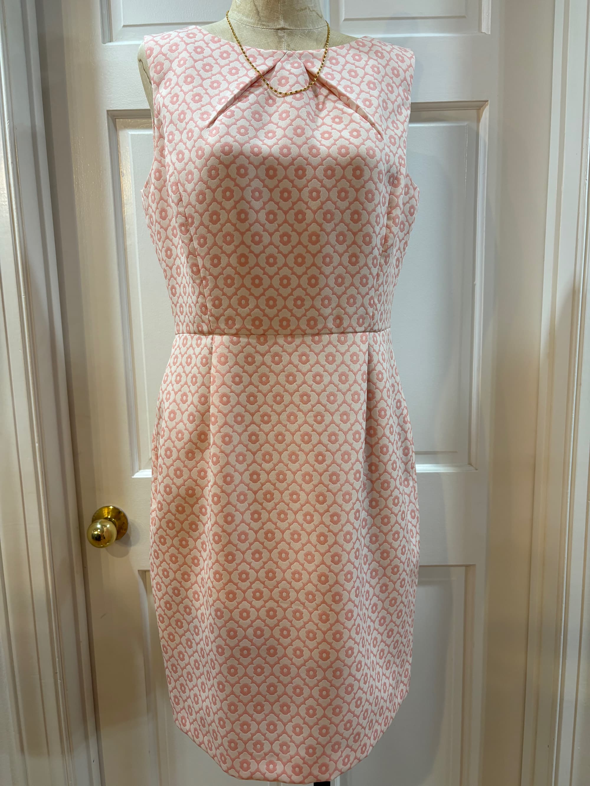 Tahari Geometric Jacquard Sheath Dress