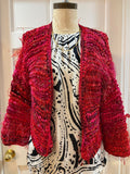 The Crimson Weaver: Hand-Knit Shaggy Fringe Fantasy Knit