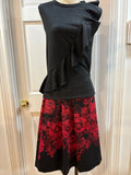Midnight Rose: Talbots Floral Jacquard Full Skirt