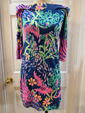 Lilly Pulitzer "Indigo All a Glow" Laurana Floral Dress — Contemporary | Size S
