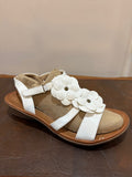 Soul Naturalizer White Flower Detail Wedge Sandal — Velcro Buckle | Size 6.5