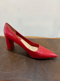 Franco Sarto Red Chunky Heel Pointed Toe Pump — Fits Size 10