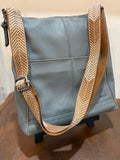 The Sak Lucia Leather Crossbody Bag — Sage Braided Guitar Strap | EUC