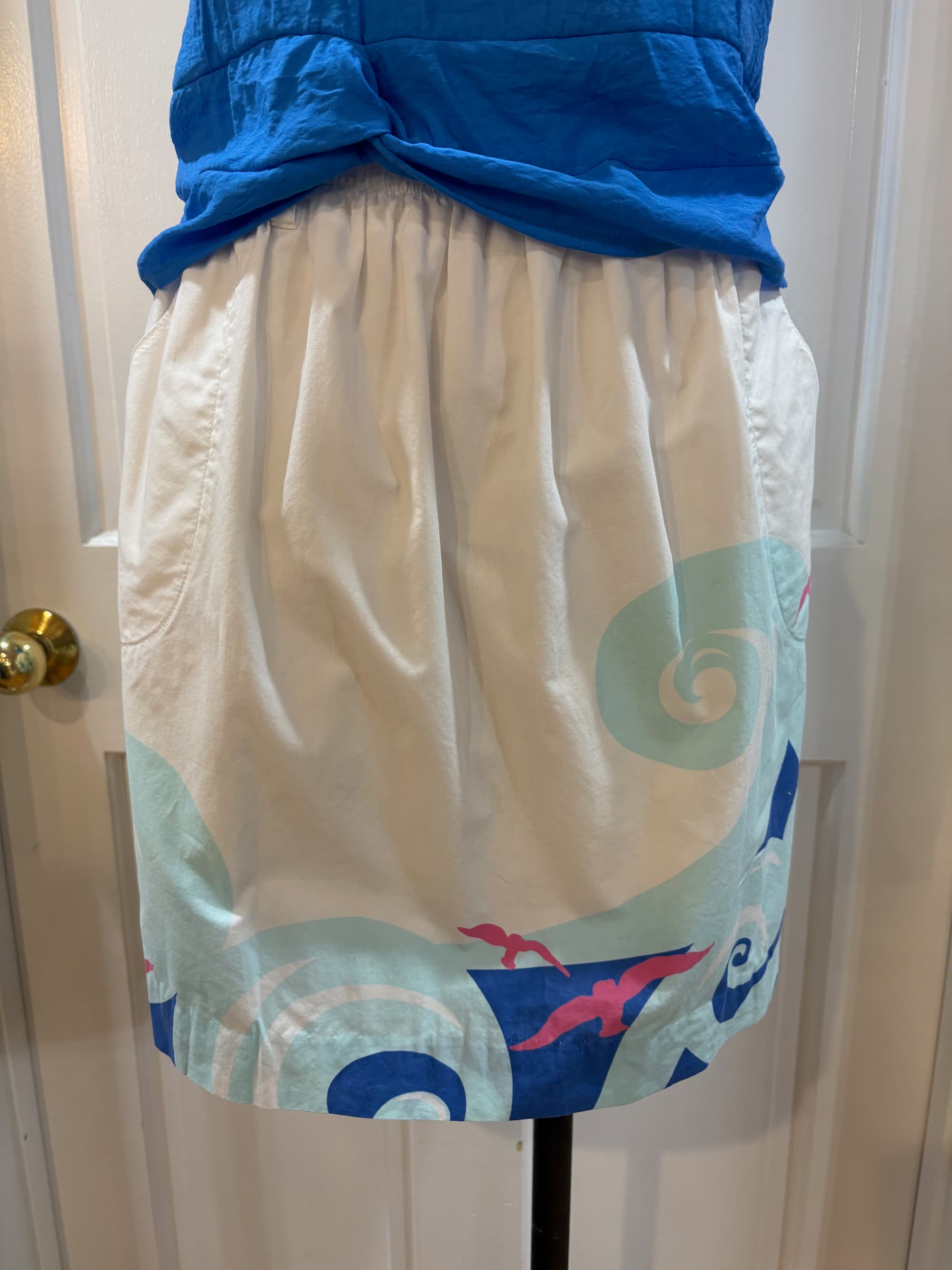 Lilly Pulitzer Seagull Border Print Mini Skirt — Y2K Vintage Resort Wear