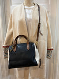 Fossil Fiona Satchel — Retro Americana Crossbody with Key Charm | EUC