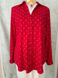 Ann Taylor Red & White Polka Dot Top — Classic Americana Chic