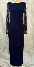Marina Beaded Sleeve Maxi Gown — Formal Glamour | Mother of the Bride | Size 8