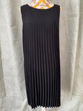Babette San Francisco Black Accordion Pleat Sleeveless Dress Zigzag Hem
