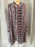 CeCe by Cynthia Steffe Abstract Snake Print Smock Tunic Dress