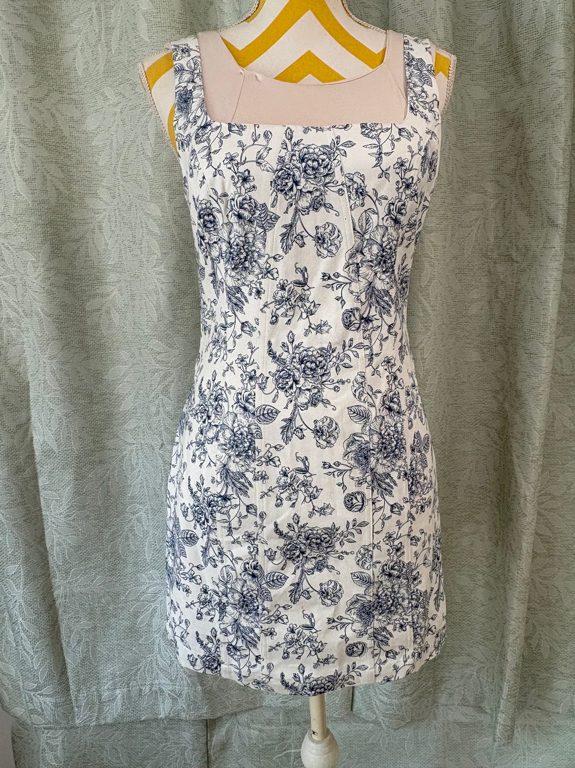 Christian Lacroix Toile de Jouy Botanical Print Mini Dress