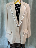 Never Fully Dressed Biscuit Tassel Jerri Blazer — Statement Style | Size XL