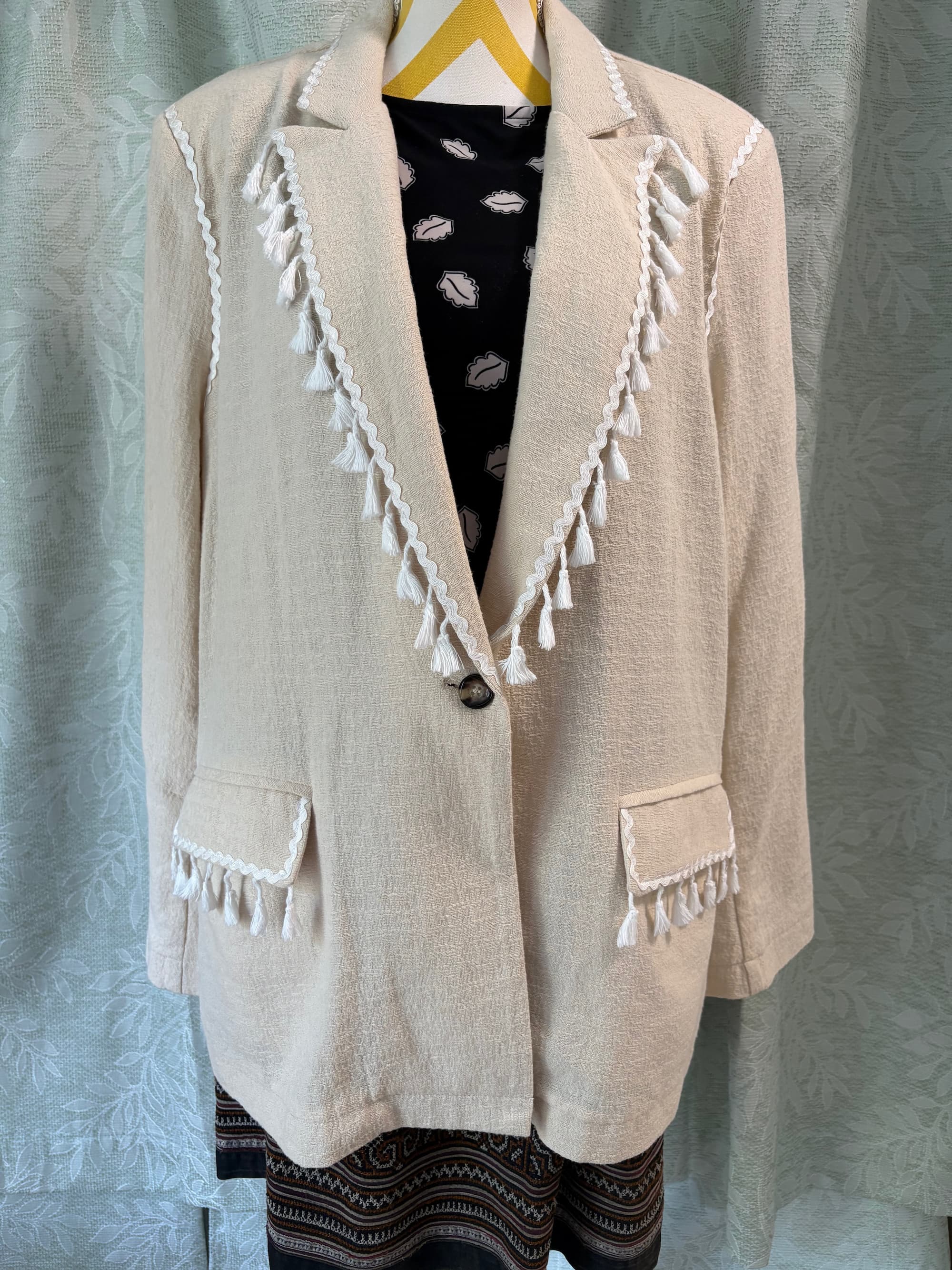 Never Fully Dressed Biscuit Tassel Jerri Blazer — Statement Style | Size XL