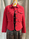Telluride Clothing Co. Cherry Red Coral Denim Jacket | Size M