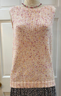 Tribal Jeans "Lily" Cotton Blend Sweater Tank — Confetti Yarn Cream | Size XS